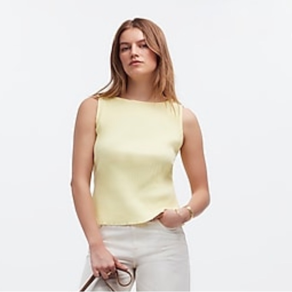 Madewell ribbed boat neck tank